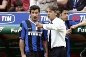 Figo não se deu bem com Mancini.