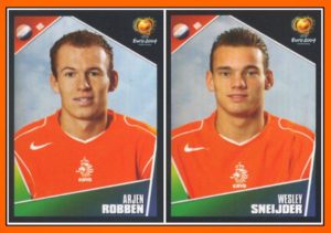 Robben e Sneijder na Eurocopa 2004.