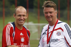 Robben e Van Gaal no Bayern de Munique.