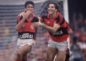 Parceria entre Bebeto e Renato em 1987.