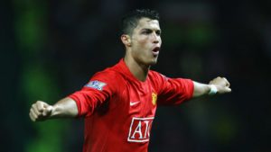 Cristiano Ronaldo destaque do Manchester United.