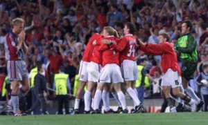 Derrota para o Manchester United na final da Champions em 1999.