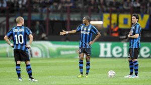 Trio que comandou a Inter nas conquistas de 2009/10.