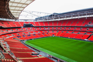 Mítico Estádio do Wembley, na Inglaterra.
