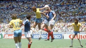 França vs Brasil nas quartas de finais da Copa do Mundo de 1986.