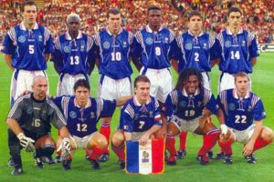 Elenco da França na Copa de 1998.