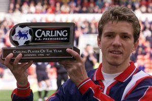 Juninho, melhor da Premier League 1997.