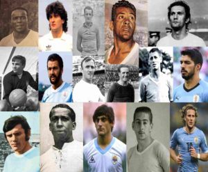 Grandes ídolos da história da Seleção Uruguaia de Futebol.