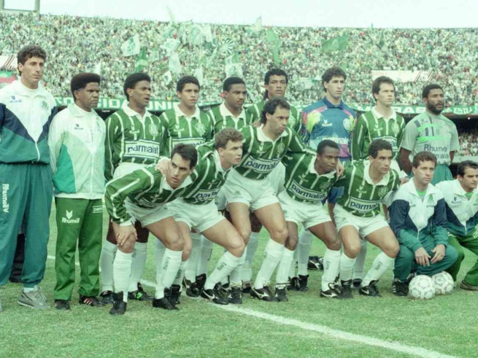 Palmeiras em 1993, na final do Campeonato Paulista