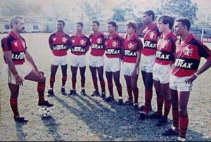 Júnior e a molecada do Flamengo em 1992.