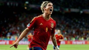 Fernando Torres na seleção espanhola.