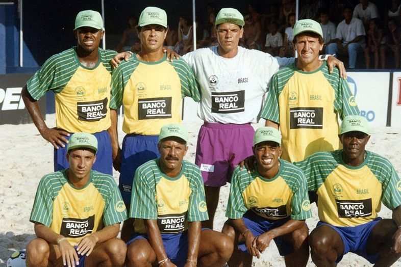 Seleção de Beach Soccer em 1995.