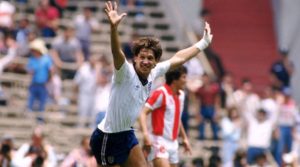 Gary Lineker como o maior artilheiro da Copa de 1986.