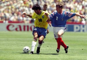 Raí enquanto jogador na Copa do Mundo de 1994.