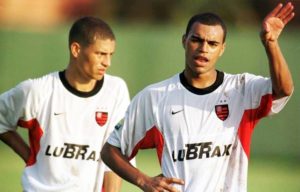 Alex e Denilson em passagem pelo Flamengo.