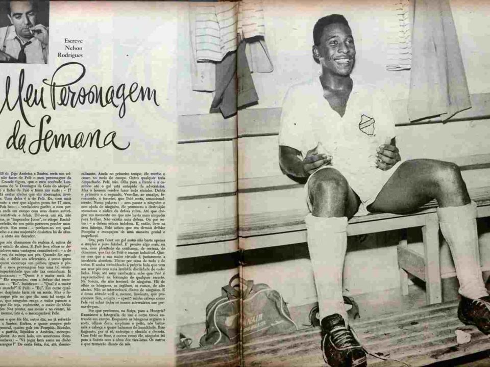 Texto de Nelson Rodrigues na revista Manchete Esportiva.